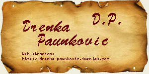 Drenka Paunković vizit kartica